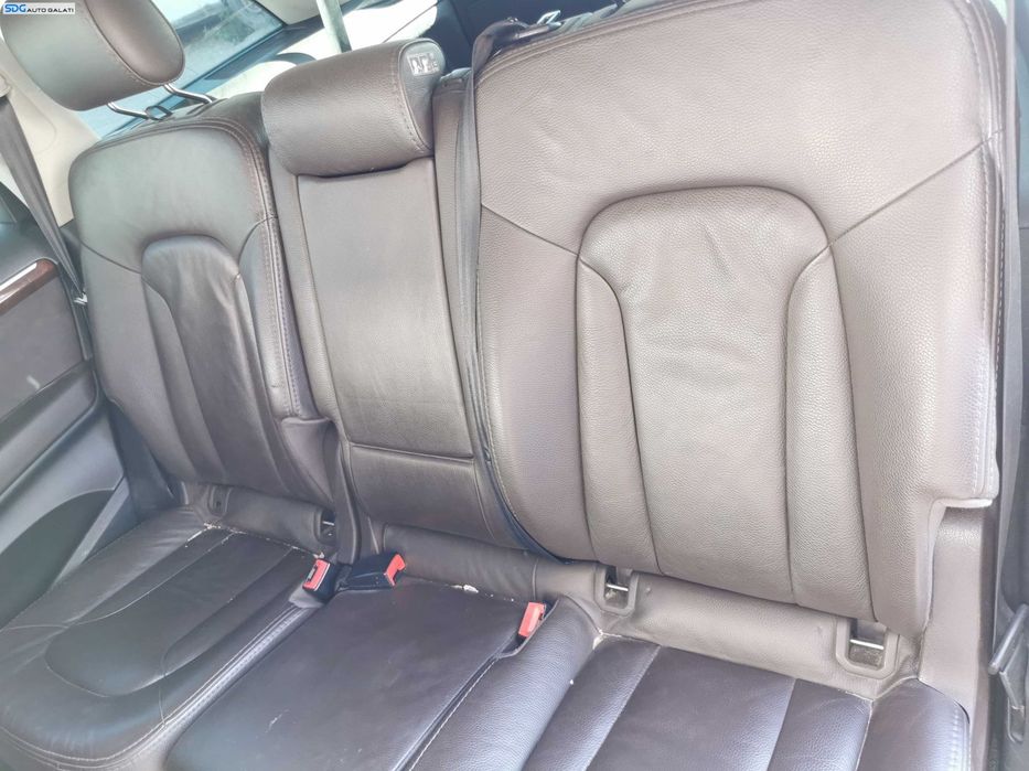 Interior 5 Locuri Piele Maro Brown Scaune Fata Stanga Dreapta Electrice cu Incalzire si Bancheta Spate cu Spatar Audi Q7 4L 2007 - 2015 [K7129]