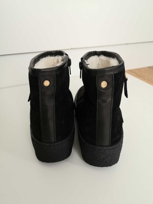 ghete cizme botine piele intoarsa imblanite blana miel iarna