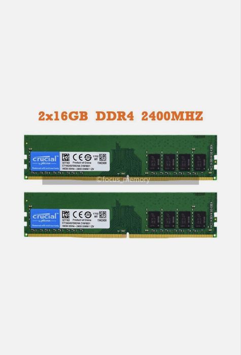 REDUCERE - Kit memorie ram PC Crucial 32gb (2x16gb) DDR4 2400mhz NOI