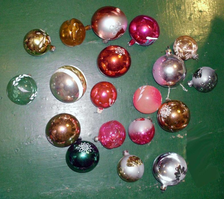 ёлочные игрушки СССР (90 штук стекло)
