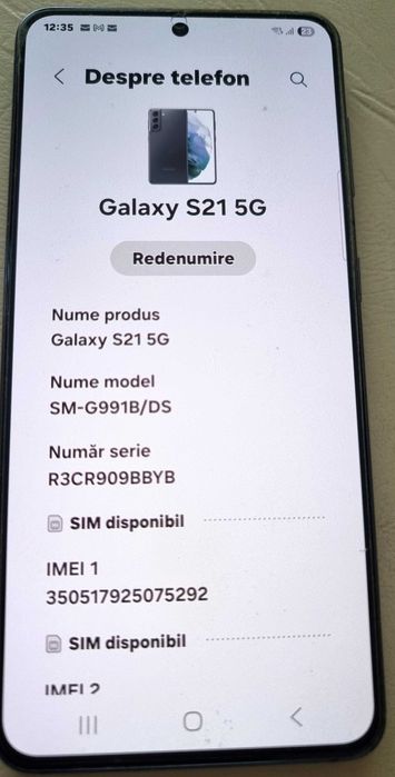 Samsung S21 5G; 128 GB; 8 GB RAM