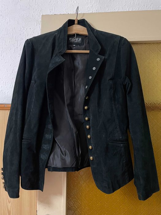 черно яке от естествен велур