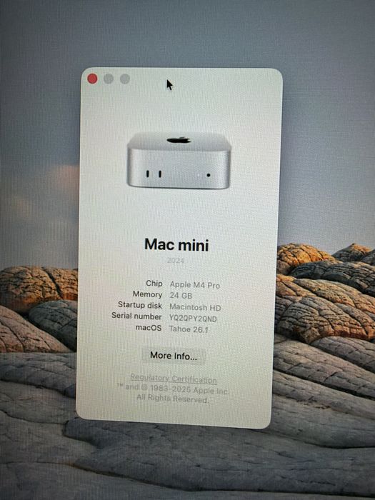 Apple Mac Mini M4 Pro КАТО НОВ – 24GB RAM / 512GB SSD