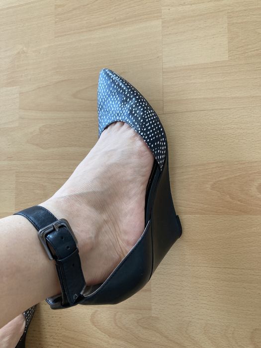 Pantofi negri, piele naturala, talpa ortopedica, comozi, masura 40