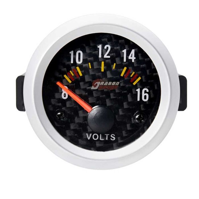 Измервателен Карбонов Волтметър за автомобил 8V до 16V.