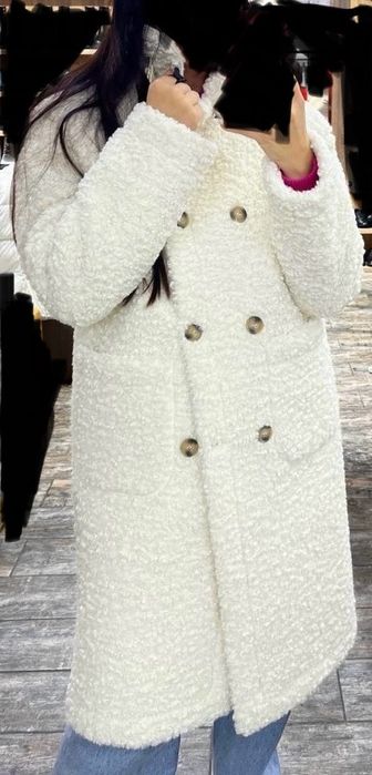 Тедди шубка белая