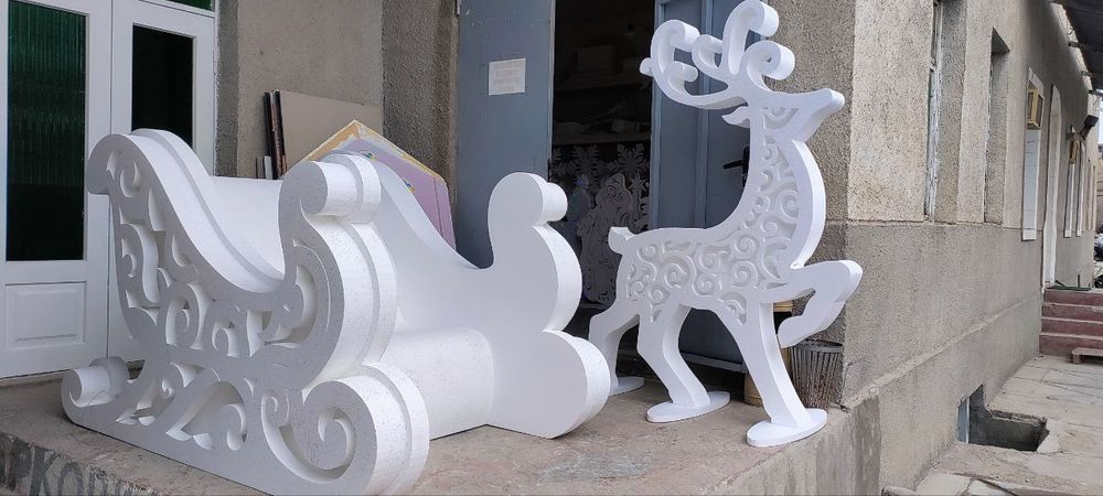 Новогодний декор из пенопласта