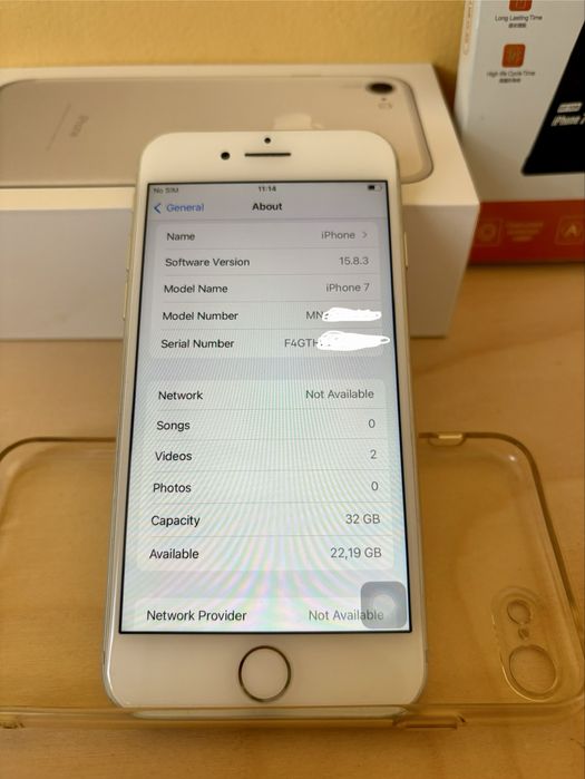 Apple iPhone 7 32GB White  много добър външен вид, нова батерия, кутия