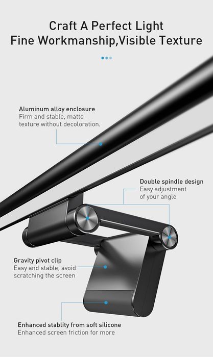 Lampă de citire LED birou PC Lightbar USB-C