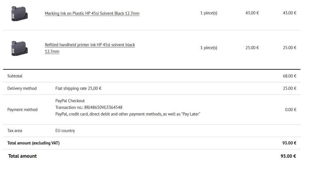 Cartuse solvent imprimanta/printer HP 45si