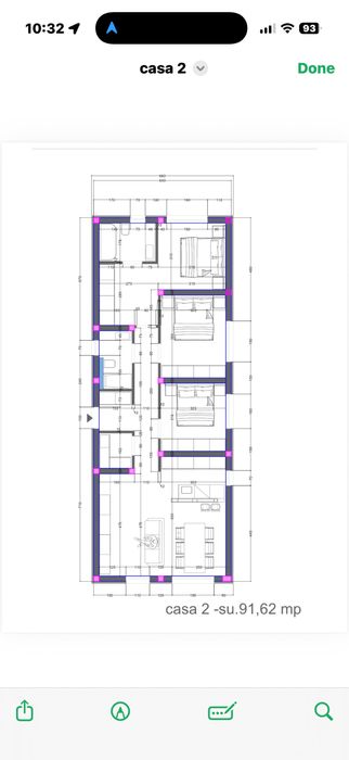 Casa la rosu  4 camere