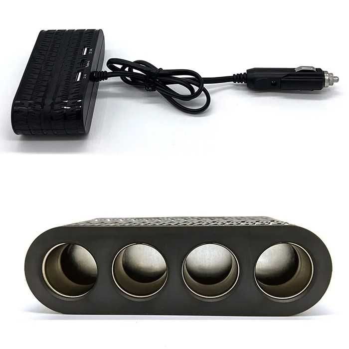 Разклонител за запалка Automat-4 гнезда, 2 USB, 12-24V