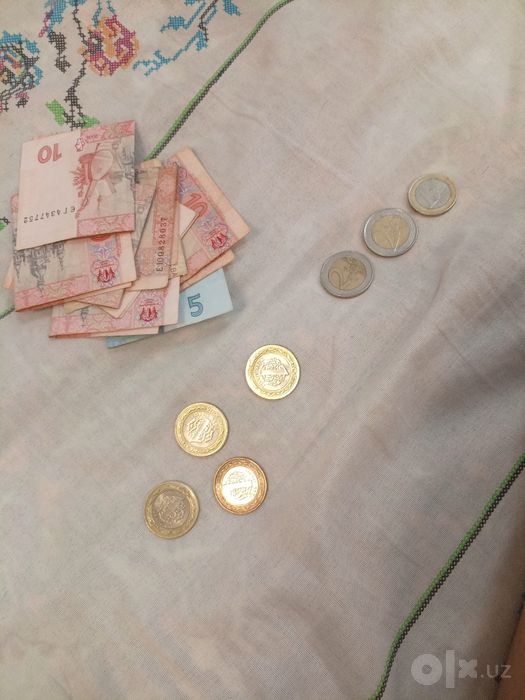 | 5 euro tanga | 4 turk lirasi | 80 гривень когозли ертилмаган сотилад