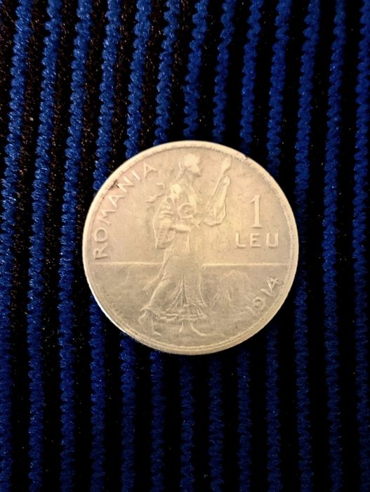 Monedă argint 1 Leu 1914 !!!