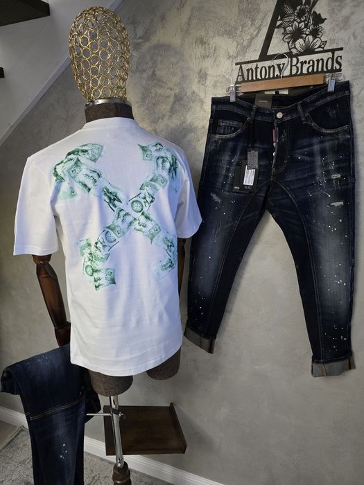 Tricou barbati, Off white, dsquared, represent