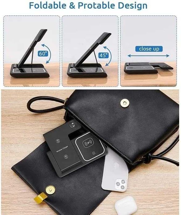 Станция за безжично зареждане Magsafe, 3 в 1,YOXINTA, 15 W бърз