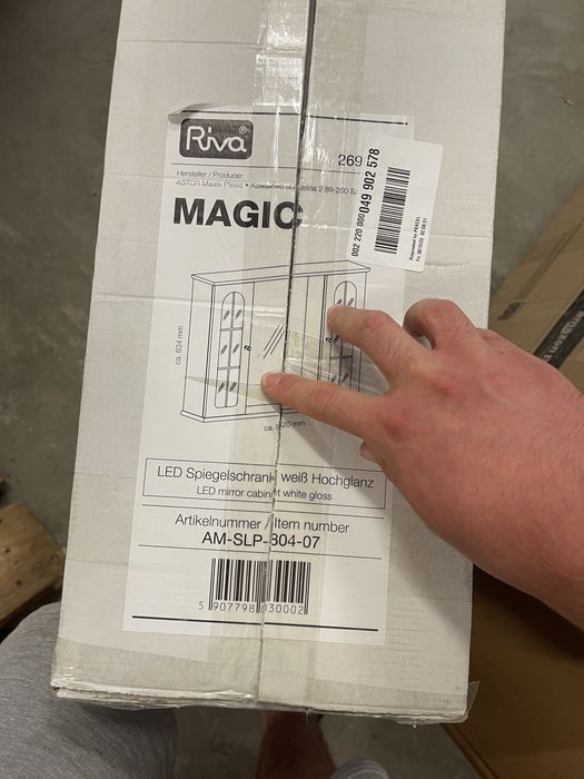 Шкаф с огледало Riva Mirrored Cabinet