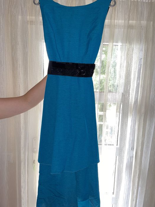 Rochie de seară, cu trenă sau cordon (2 moduri de purtare)