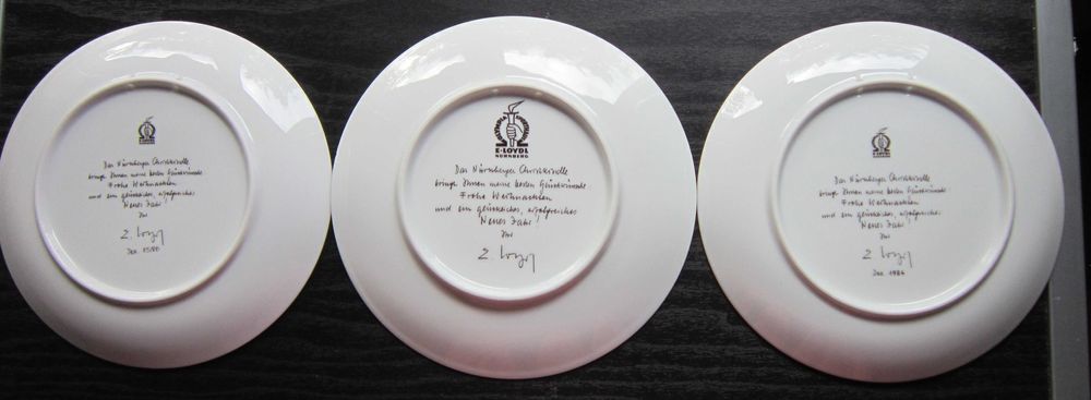 cadou rar Craciun Farfurii colectie BarbaraF. Germany 1984, 1985, 1986