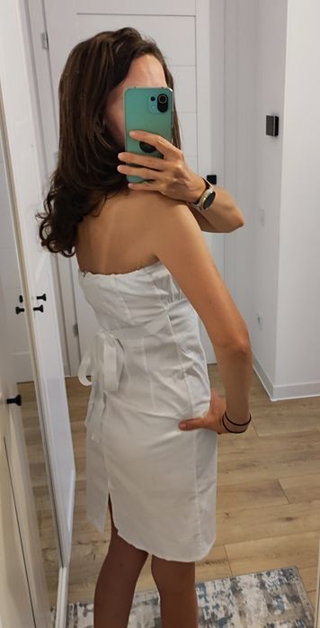 Rochita alba de vara din bumbac