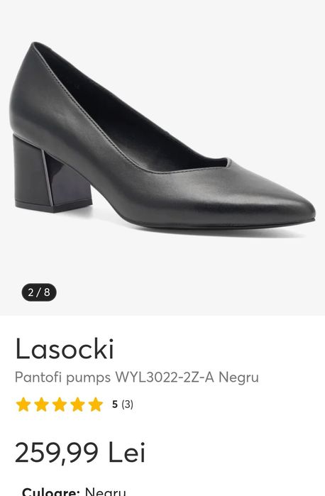 Pantofi negri piele naturala