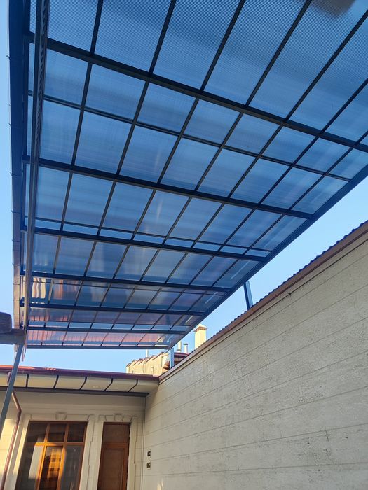 Навес куриш хизмати лексан, профнастил