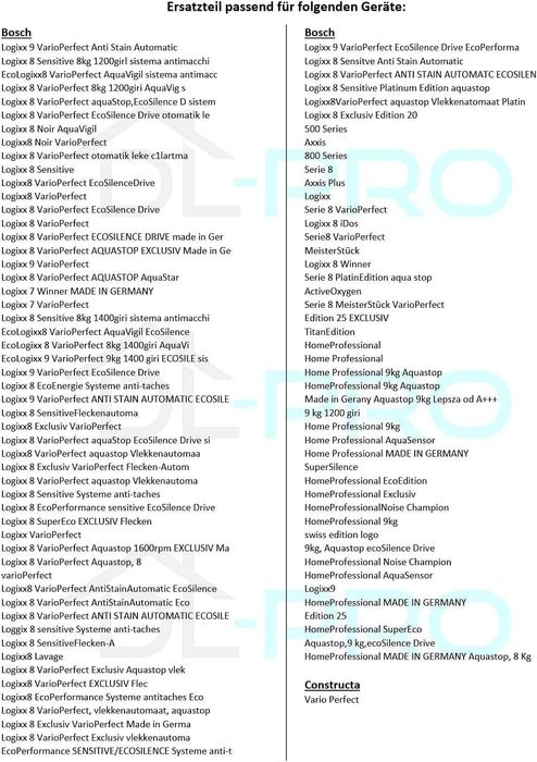 Уплътнение за врата DL-pro за Bosch Siemens  iQ500 iQ700 iQ800 iQ890