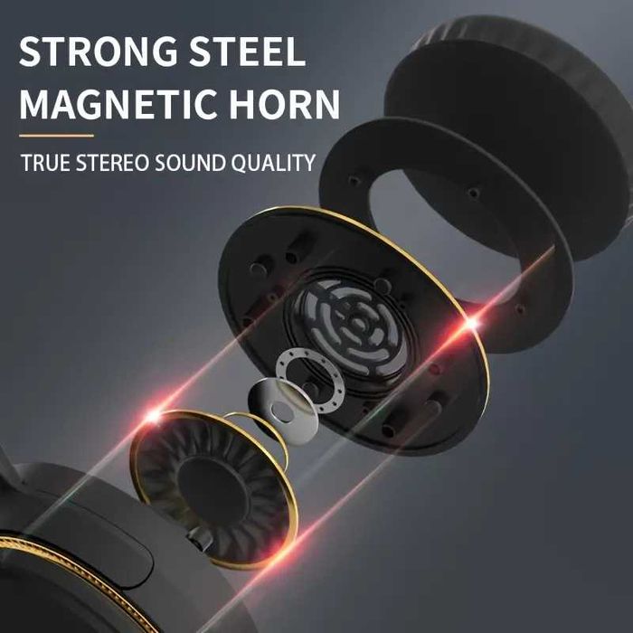 Новые блютуз наушники с LED RGB - качество - гарантия - доставка