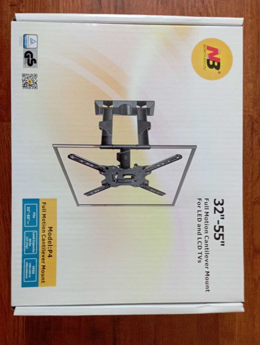 Премиум кронштейн поворотный  для телевизоров 32"-55" с установкой