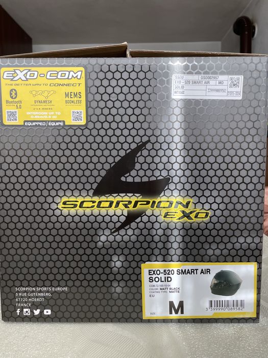Каска Scorpion EXO-520 Smart Air + EXO-COM Bluetoo