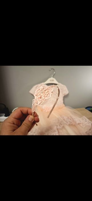 Rochie fete, superba, corai, de ocazie, marimea 104