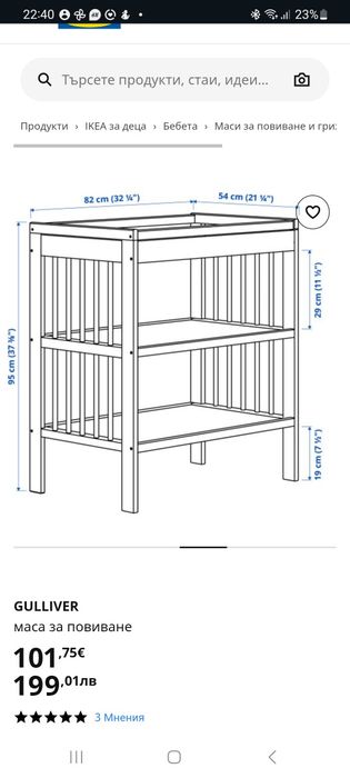 Повивалник Gulliver от IKEA