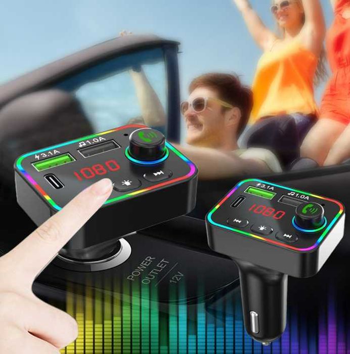 FM Трансмитер Bluetooth за кола Handsfree + 2 USB зарядно 12V - 24V