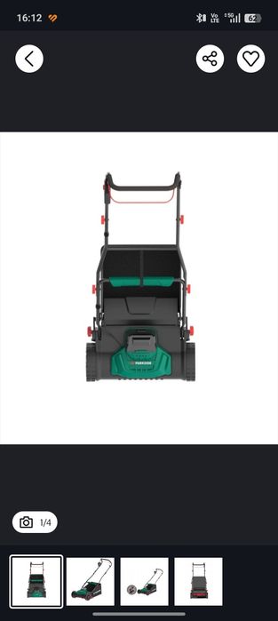 Mașină de tuns iarba parkside 20v pe acumulator