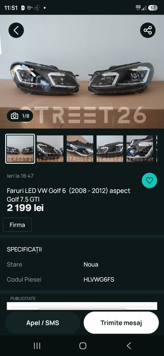 Vand far stanga vw golf 6