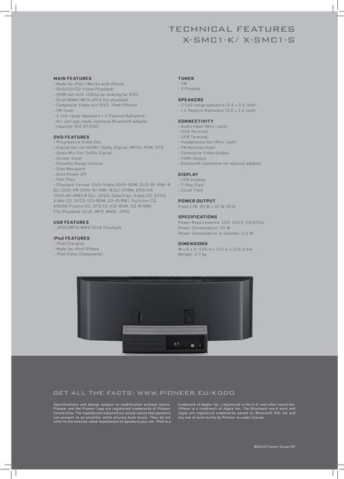( Apple ) Pioneer X-SMC1-S — CD/DVD-плеером, FM-радио