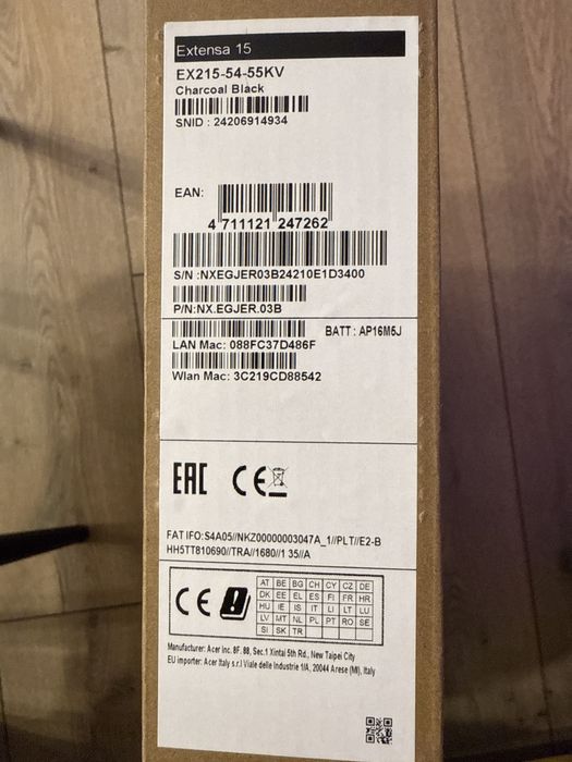 Ноутбук Acer Extensa 15