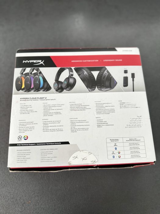 Casti gaming HyperX Cloud Flight 2 Wireless – Ca Noi – Full Box – Bluetooth/2.4GHz