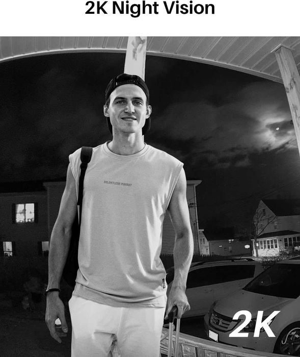 WUUK 2K HD Wi-Fi звънец с камера, двупосочна аудио функция