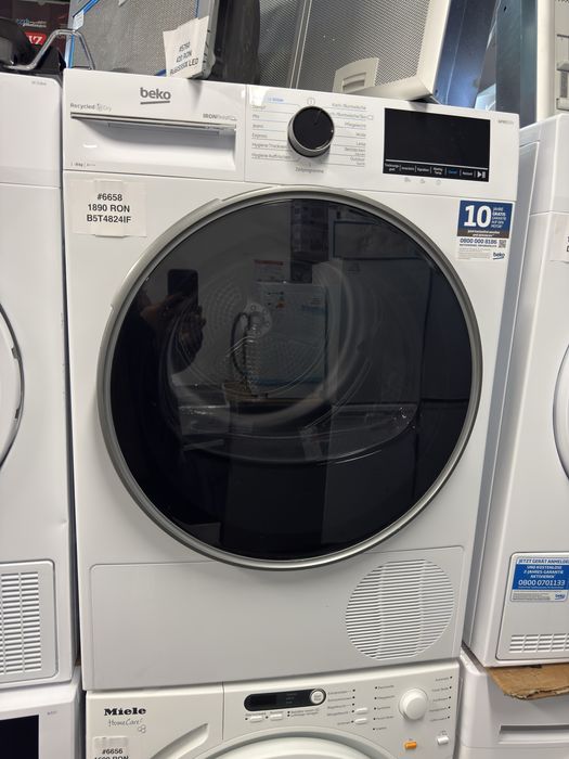 Uscător de rufe cu pompă de căldură Beko Pro Ironfinish B5T4824IF