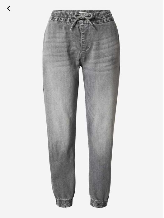 Jeans/Blugi gri deschis, conici cu elastic, S/36, aboutyou