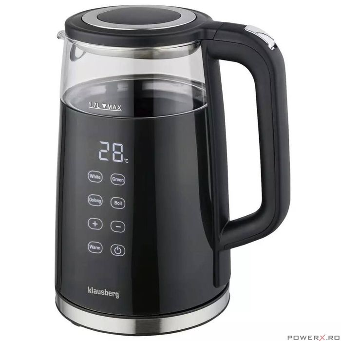 Fierbator electric, fabricat din sticla borosilicata, panou LED,