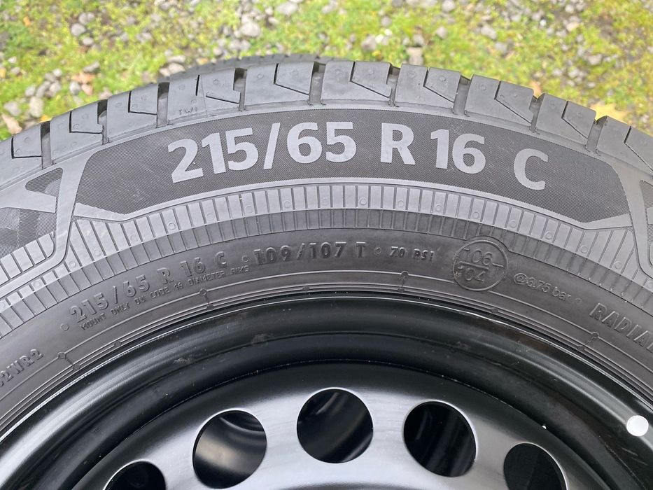 4 Броя Летни Гуми Continental с Джанти за VW Transporter 215/65 R16C