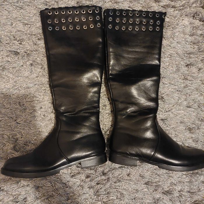 Cizme negre lungi + unu gratis