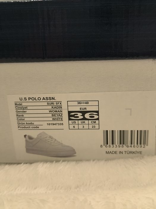 Ново дамски бели маратонки U.S.Polo Assn