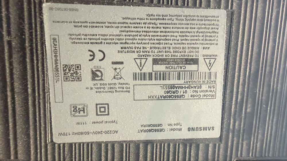 QE55Q60RAT tv samsung qled  display spart