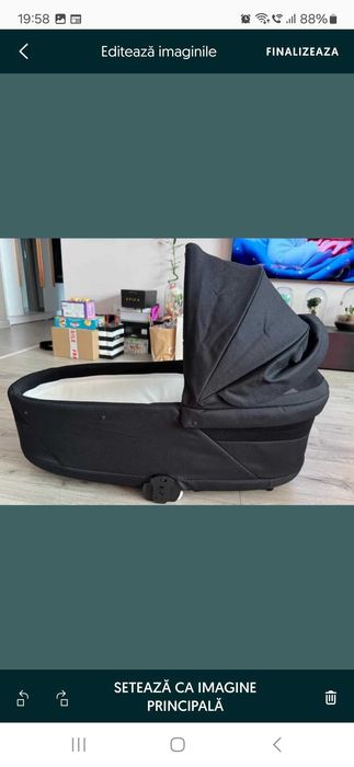 Balios S Lux/ Talios pt carucior Cybex - Londou Lux Bkack cu saltea