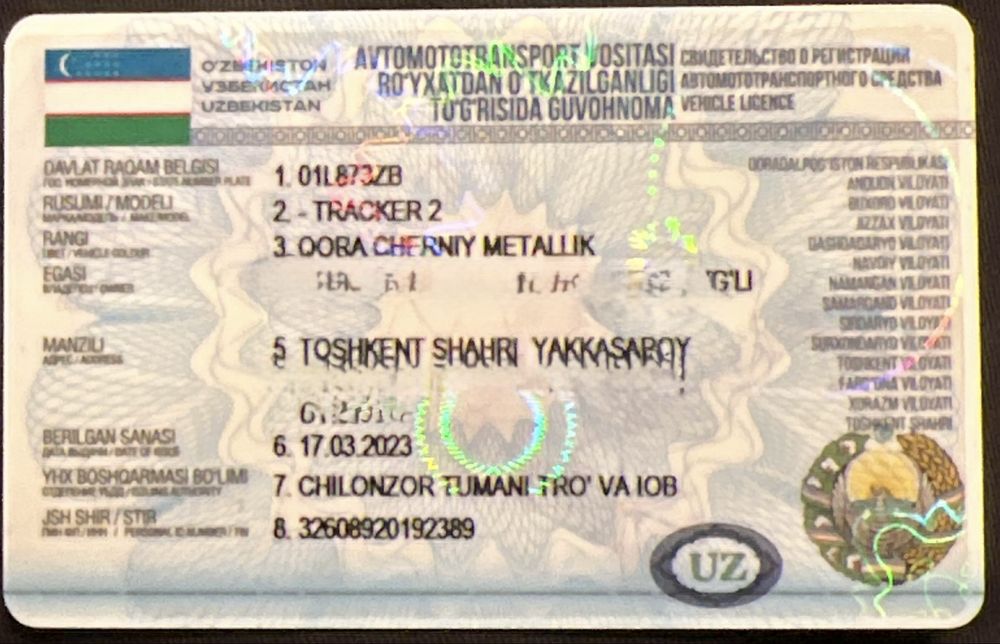 Trecker 2 qora rang Chevrolet