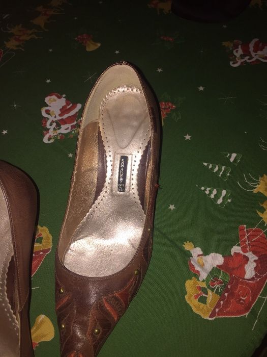 Pantofi maro din piele