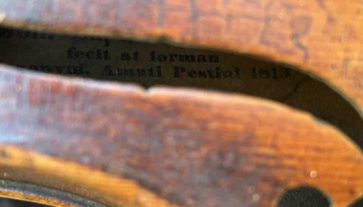 Vioara Joh Bapt Schweitzer Fecit at Formar Amati Pestini 1813-F Buna